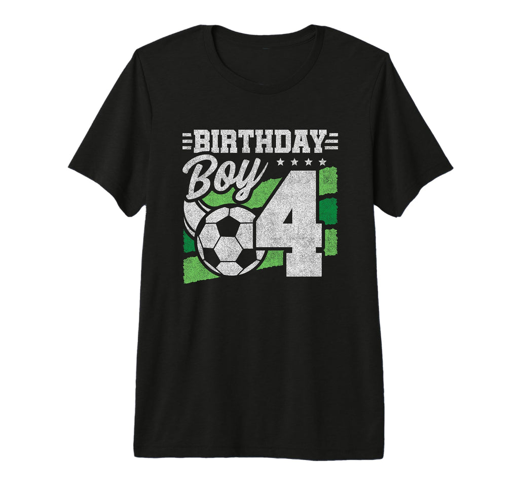 4 Year Old Soccer Birthday 4Th T-Shirt - Custom Art Print Men Women - T-Shirt, Sweatshirt, Hoodie