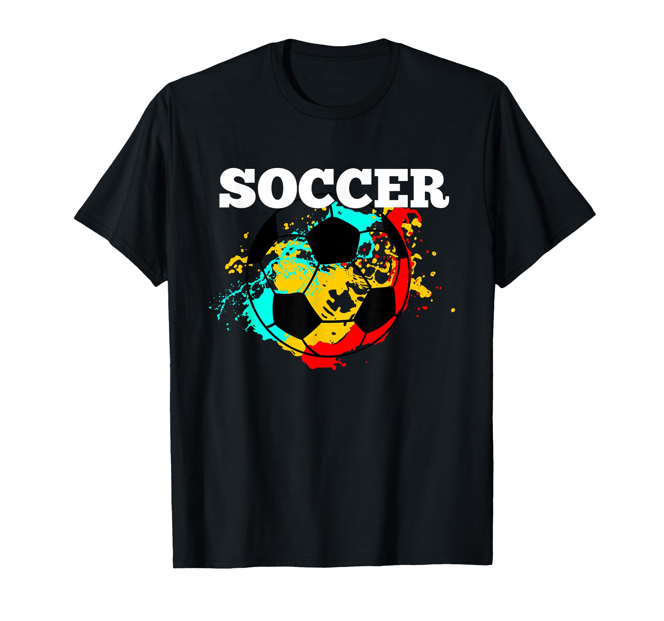 Soccer Player Coach Colorful Splatter T-Shirt - Novelty Apparel Unisex - T-Shirt, Sweatshirt, Hoodie