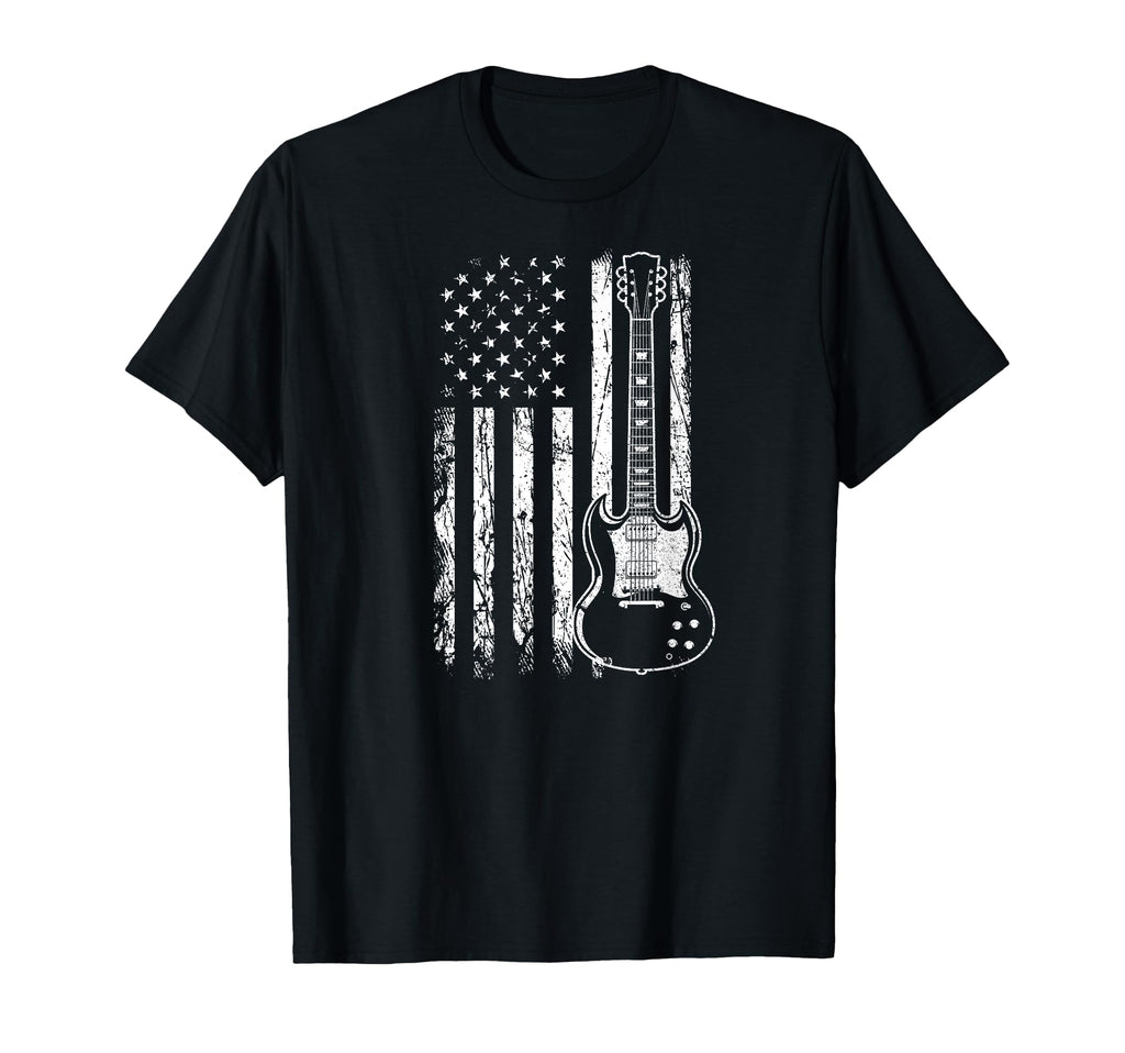 Patriotic Sg Type Guitar Player T-Shirt - Aesthetic Graphic Unisex - T-Shirt, Sweatshirt, Hoodie