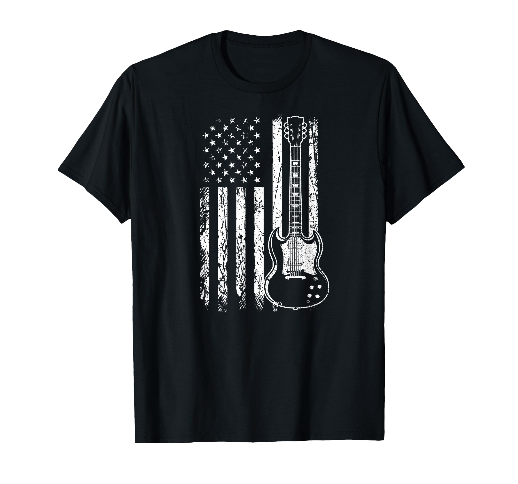 Patriotic Sg Type Guitar Player T-Shirt - Aesthetic Graphic Unisex - T-Shirt, Sweatshirt, Hoodie