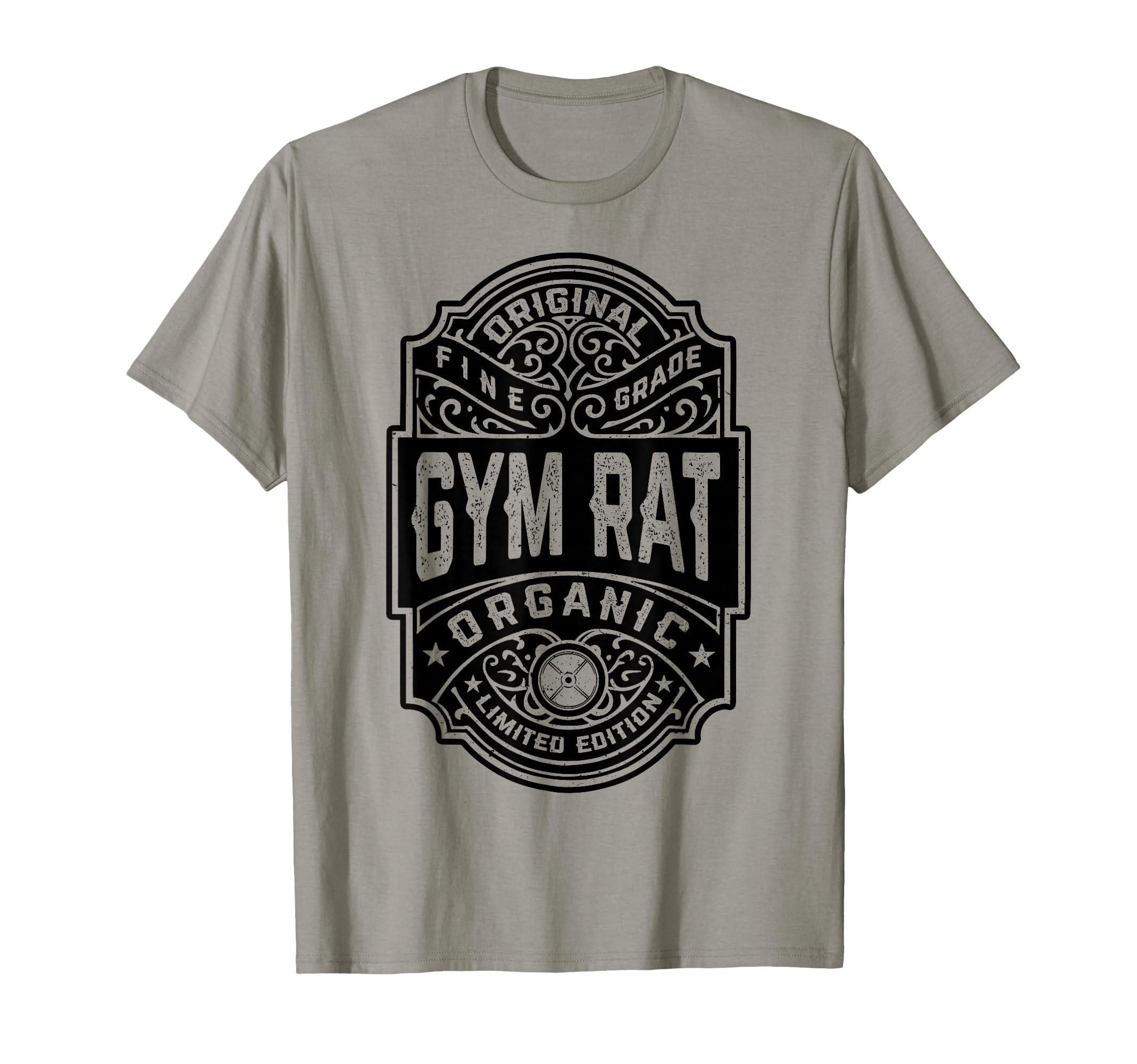 Gym Rat Whiskey Label Bodybuilding T-Shirt - Novelty Apparel for Adults - T-Shirt, Sweatshirt, Hoodie
