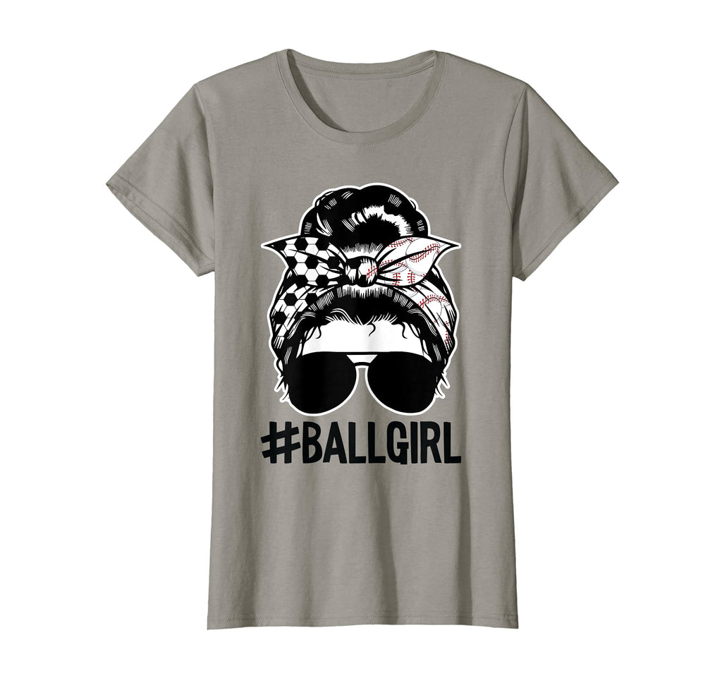 Womens Ballgirl Messy Bun Hair Ball T-Shirt - Novelty Apparel Men Women - T-Shirt, Sweatshirt, Hoodie