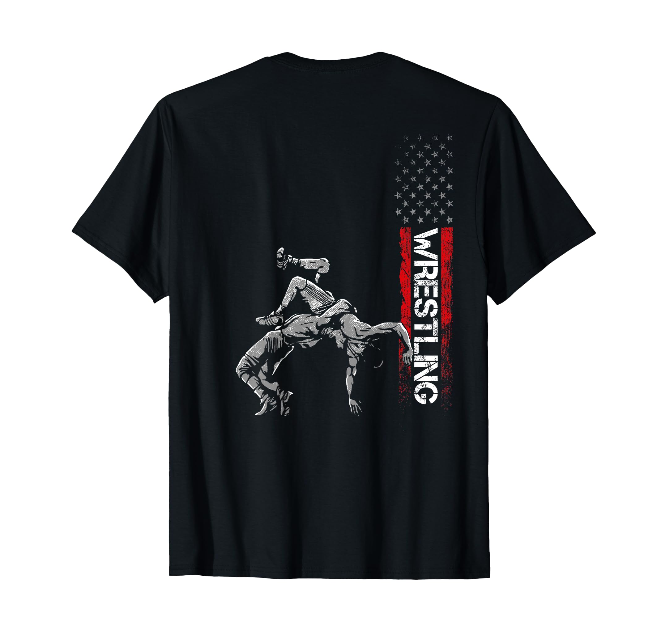 Wrestling Wrestler American Flag Patriotic T-Shirt - Trendy Graphic Unisex - T-Shirt, Sweatshirt, Hoodie