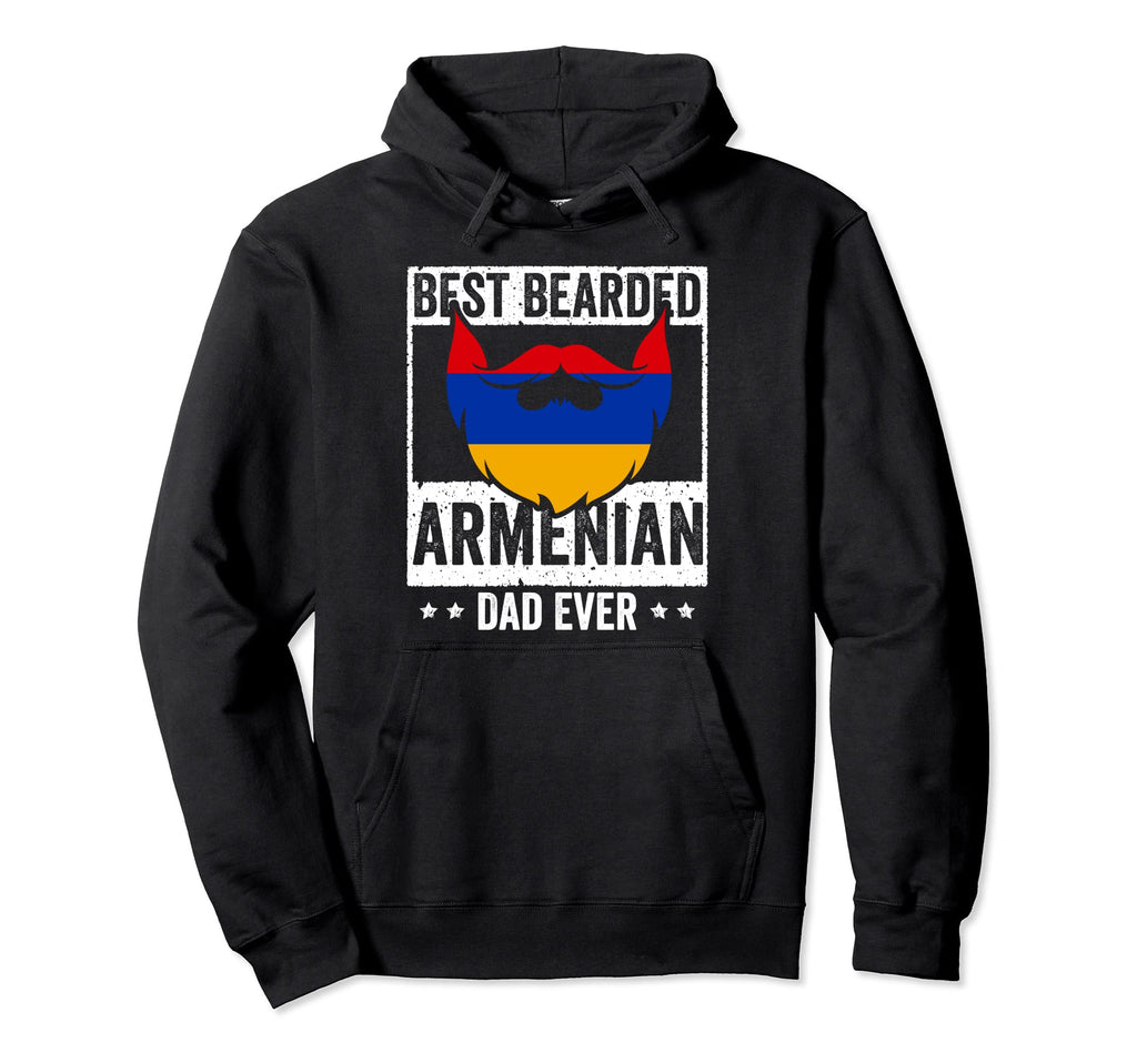Best Bearded Armenian Dad Armenia Hoodie - Fun Novelty Design Men Women - T-Shirt, Sweatshirt, Hoodie