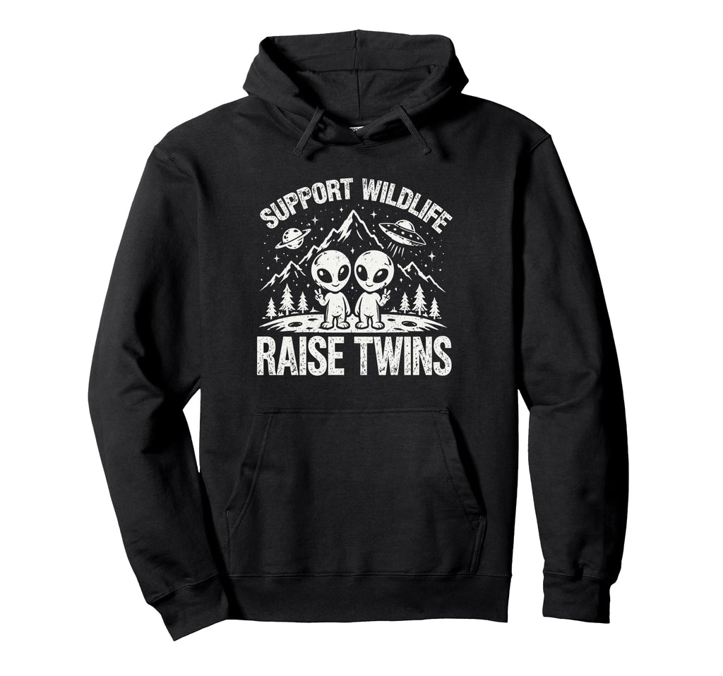 Support Wildlife Raise Twins Alien Hoodie - Custom Art Print for Adults - T-Shirt, Sweatshirt, Hoodie
