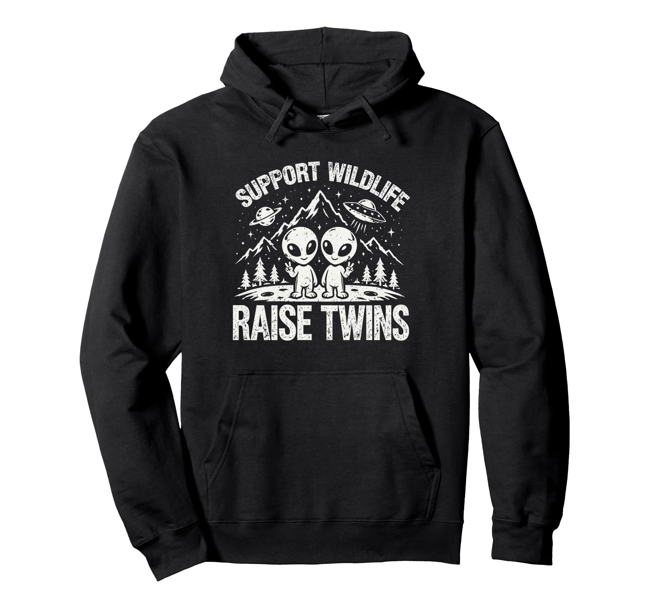 Support Wildlife Raise Twins Alien Hoodie - Custom Art Print for Adults - T-Shirt, Sweatshirt, Hoodie
