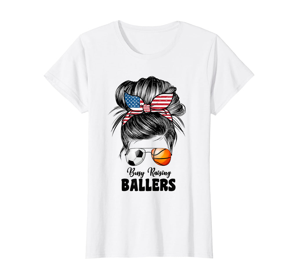 Busy Raising Ballers Soccer And T-Shirt - Casual Everyday Wear Unisex - T-Shirt, Sweatshirt, Hoodie