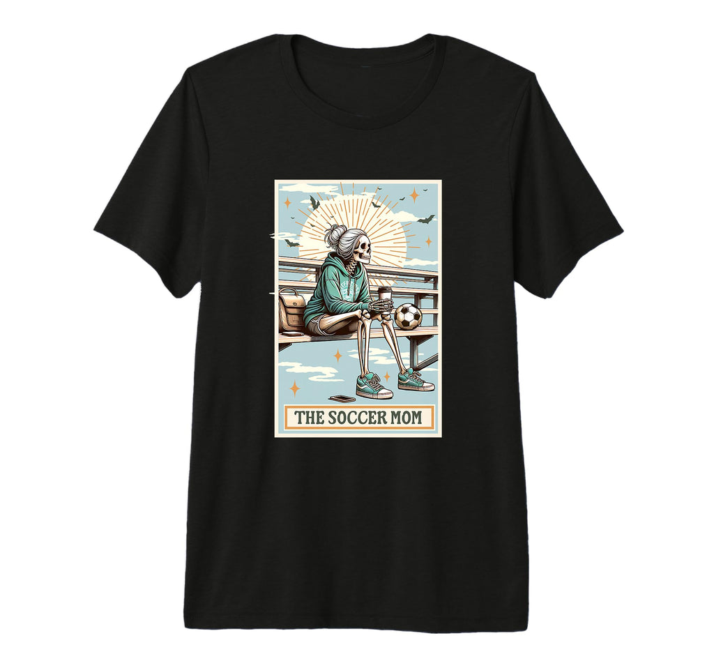 Soccer Mom Skeleton Card Gift Spooky T-Shirt - Trendy Graphic for Adults - T-Shirt, Sweatshirt, Hoodie
