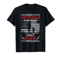 Veteran Papa Usa Flag America Us T-Shirt - Fun Novelty Design for Adults - T-Shirt, Sweatshirt, Hoodie
