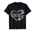 Proud Air Force Step Dad Us Camo Heart T-Shirt - Unique Graphic Unisex - T-Shirt, Sweatshirt, Hoodie