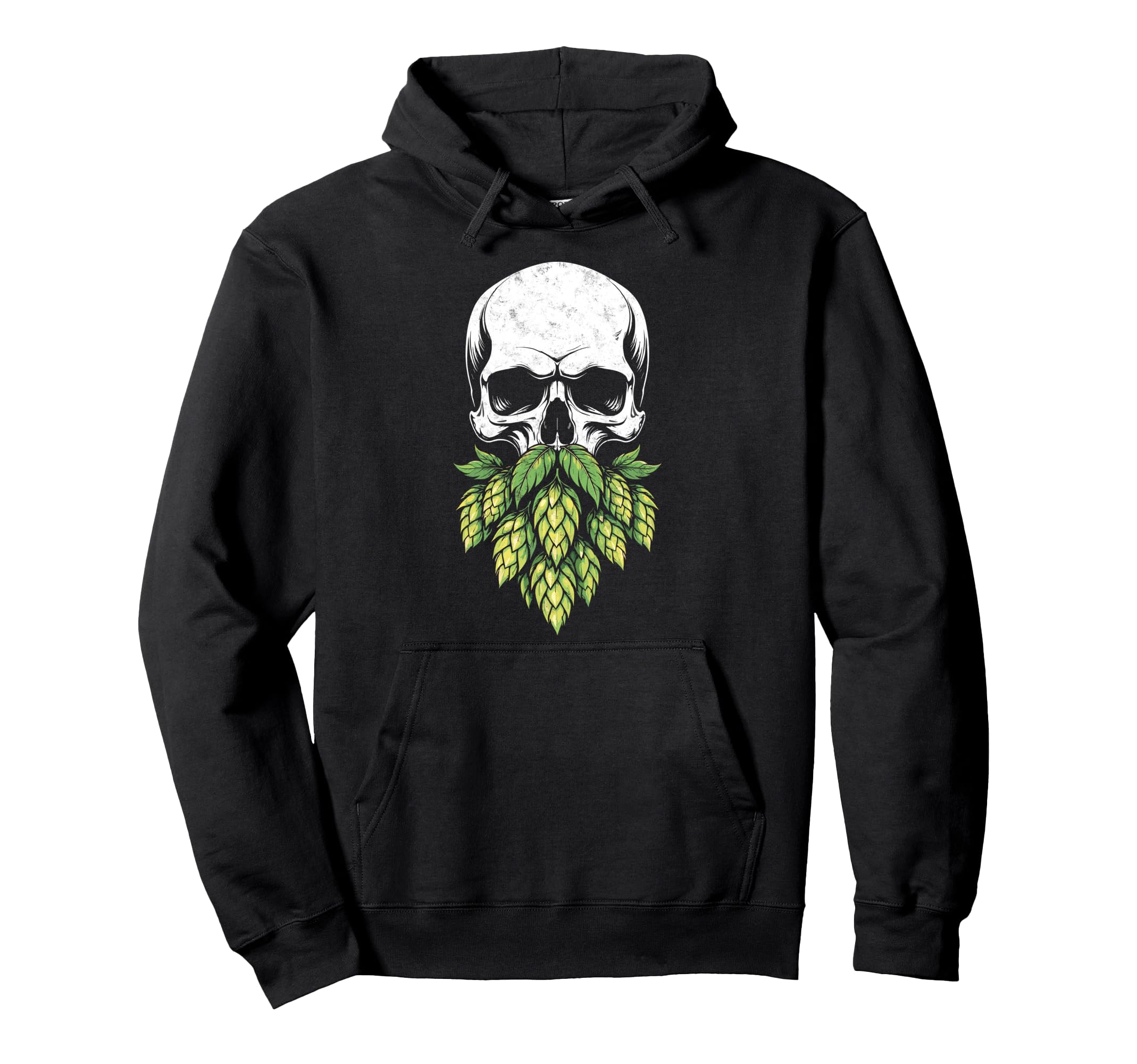 Hop Bearded Skull Brewer Funny Craft Hoodie - Graphic Print for Adults - T-Shirt, Sweatshirt, Hoodie