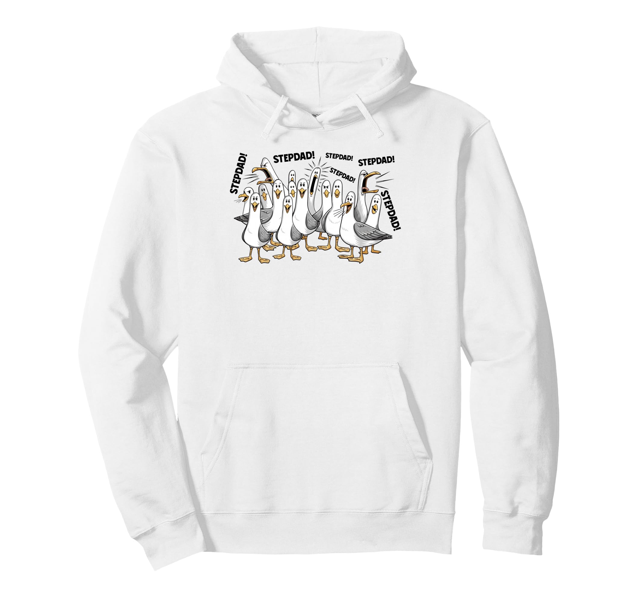 Funny Seagull Stepdad Ocean Life Fathers Hoodie - Unique Graphic Unisex - T-Shirt, Sweatshirt, Hoodie