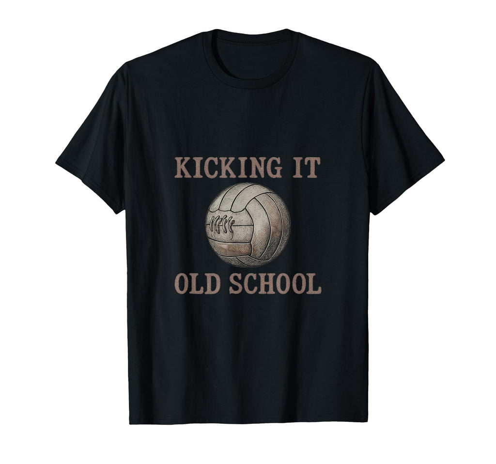 Kicking It Old School Soccer Fan T-Shirt - Aesthetic Graphic Unisex - T-Shirt, Sweatshirt, Hoodie