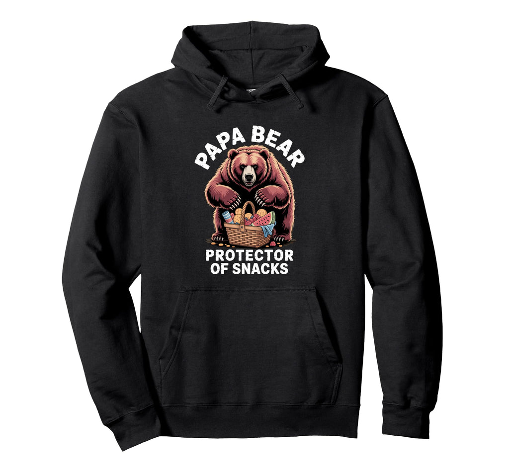 Papa Bear Protector Snacks Funny Hoodie - Custom Art Print Men Women - T-Shirt, Sweatshirt, Hoodie