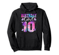 Birthday 10Th Birthday Butterfly Theme Hoodie - Novelty Apparel Men Women - T-Shirt, Sweatshirt, Hoodie