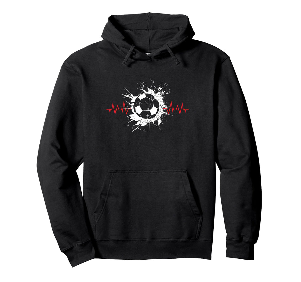 Soccer Ball Heartbeat Players And Soccer Hoodie - Streetwear Style Unisex - T-Shirt, Sweatshirt, Hoodie
