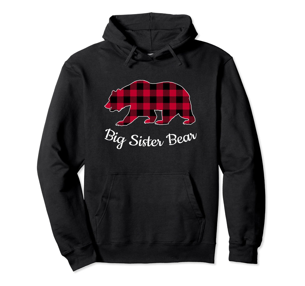 Big Sister Bear Pajama Red Buffalo Plaid Hoodie - Aesthetic Graphic Unisex - T-Shirt, Sweatshirt, Hoodie