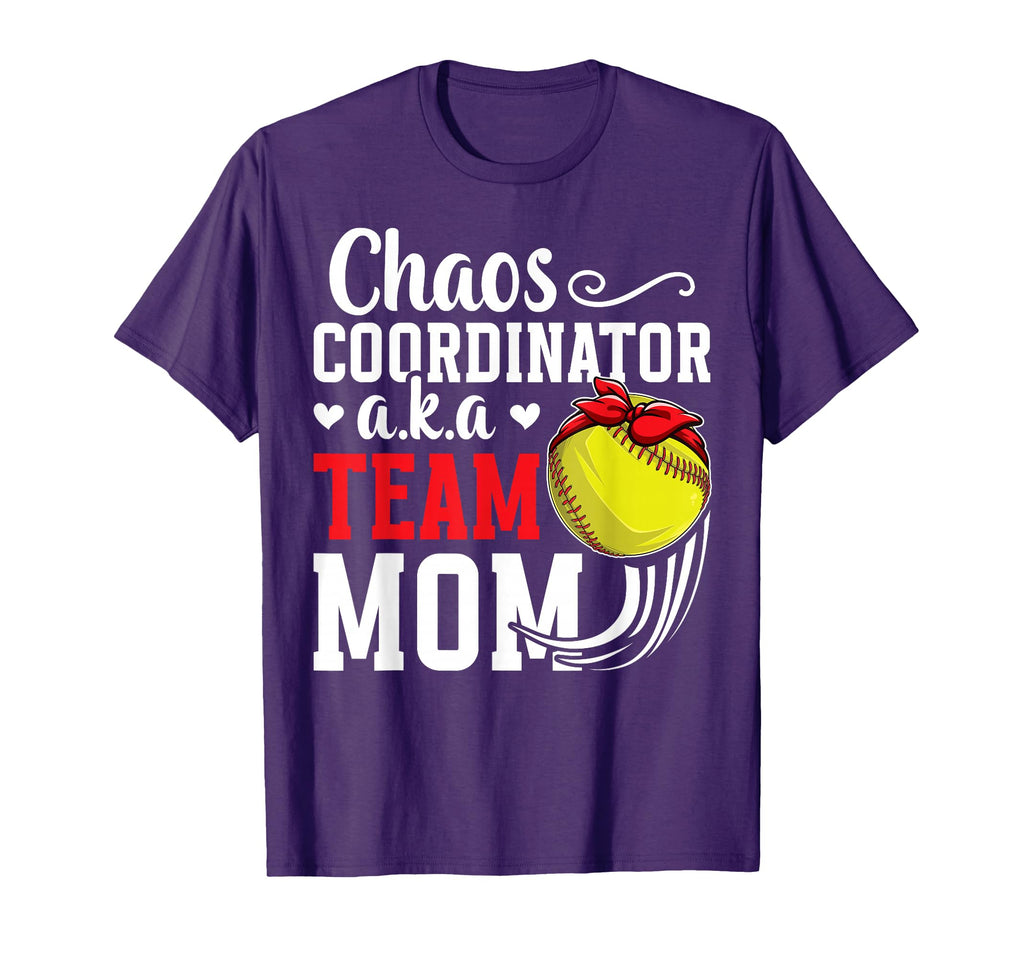 Chaos Coordinator Softball Team Mom T-Shirt - Fun Novelty Design Unisex - T-Shirt, Sweatshirt, Hoodie