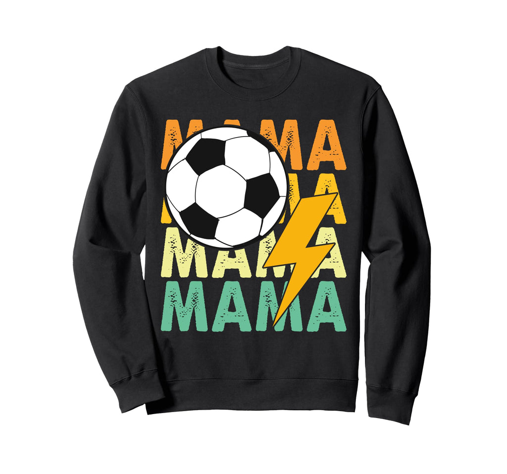 Soccer Mama Distressed Lightning Bolt Sweatshirt - Graphic Print Men Women - T-Shirt, Sweatshirt, Hoodie