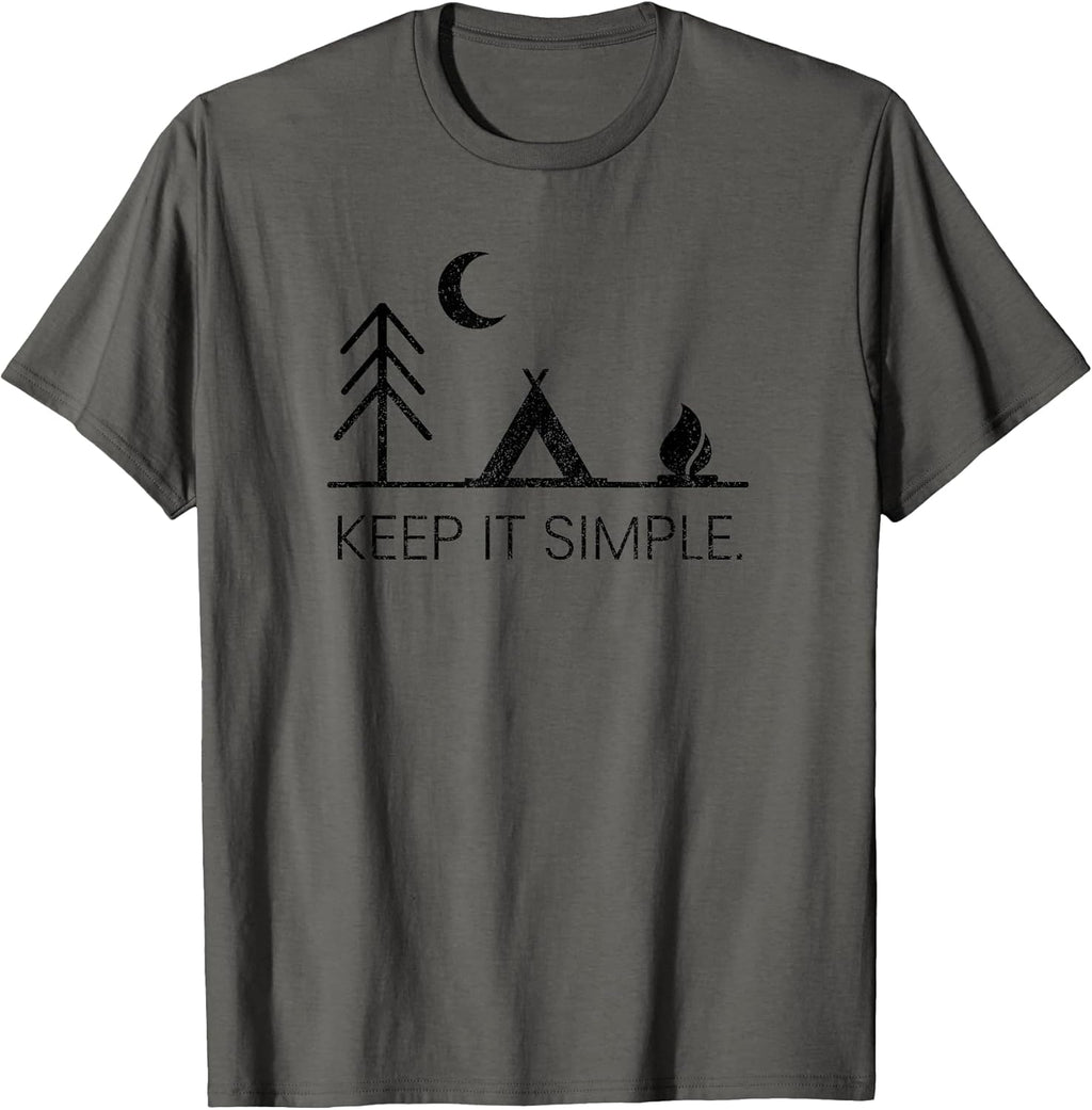 Camping Minimalist Keep It Simple Outdoor Gift - Adult & Kids T-Shirts, Sweatshirts & Hoodies apparel design preview 1