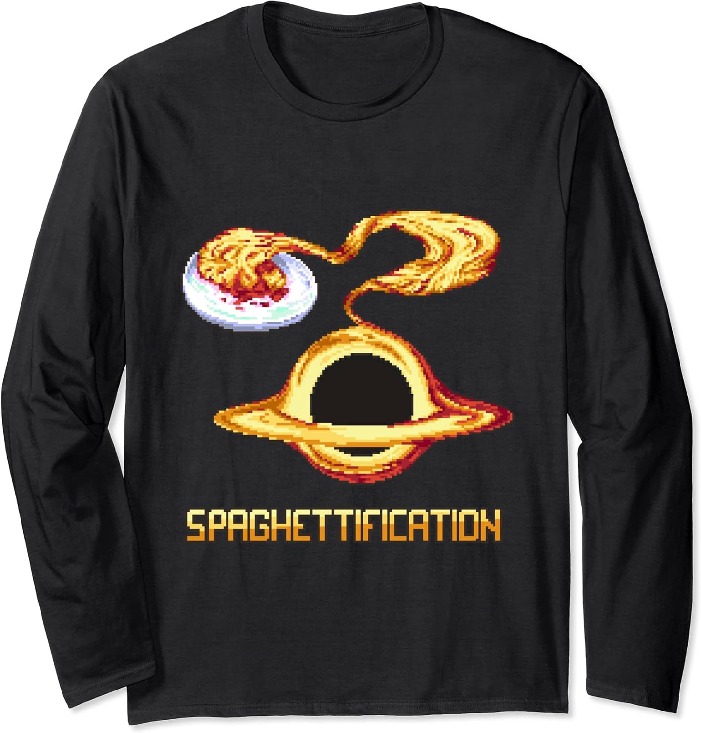 Pixel Art Spaghettification - Adult & Kids T-Shirts, Sweatshirts & Hoodies apparel design preview 1