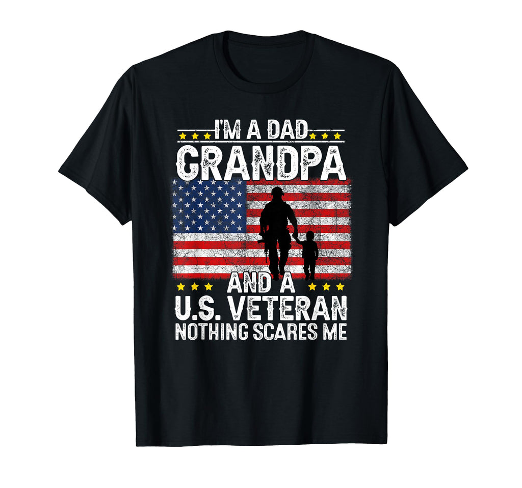 Mens Im Dad Grandpa And Veteran Grandpa T-Shirt - Minimalist Print Unisex - T-Shirt, Sweatshirt, Hoodie