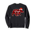 Papa Bear Buffalo Red Plaid Family Sweatshirt - Minimalist Print Unisex - T-Shirt, Sweatshirt, Hoodie