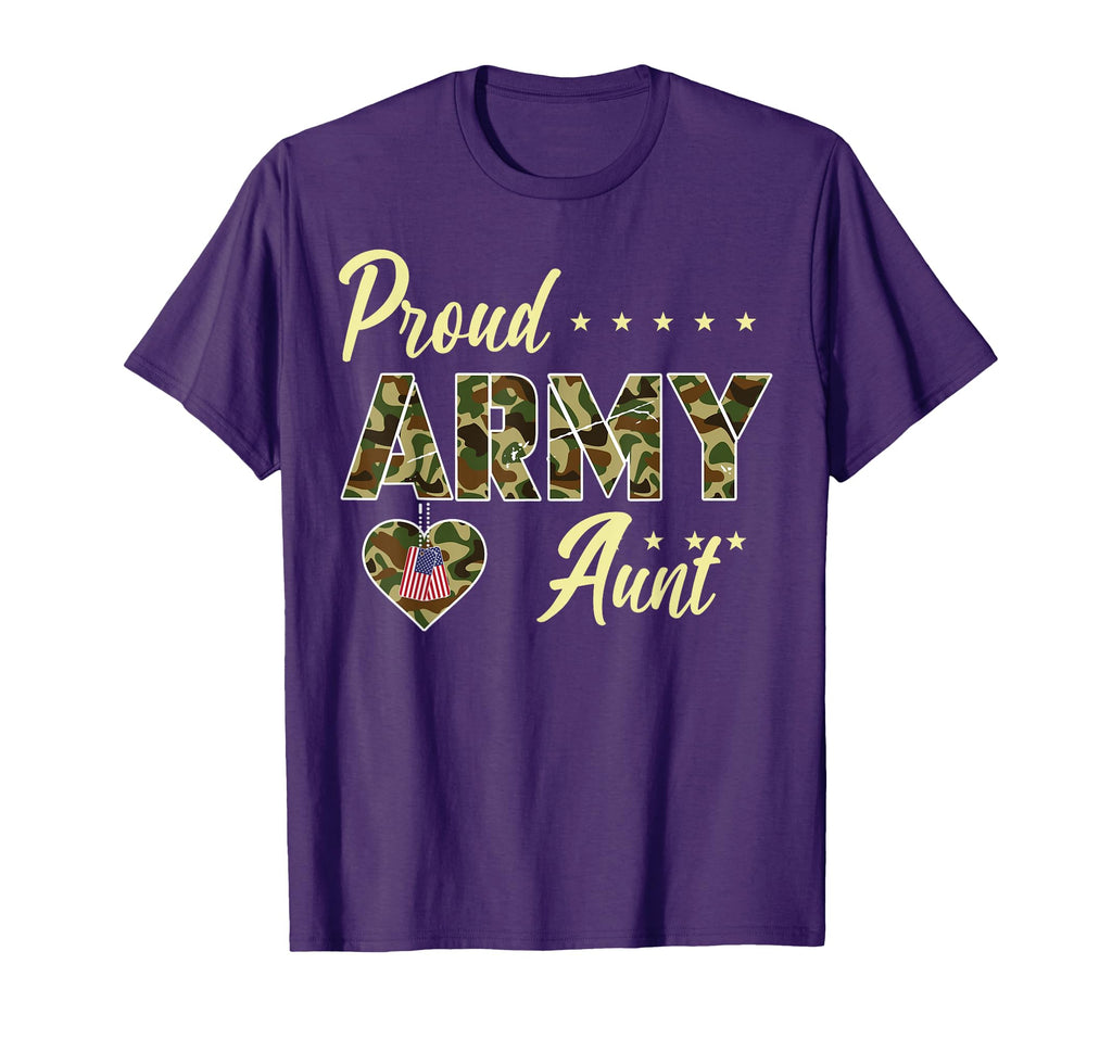 Proud Army Aunt Camouflage Soldier T-Shirt - Aesthetic Graphic Unisex - T-Shirt, Sweatshirt, Hoodie