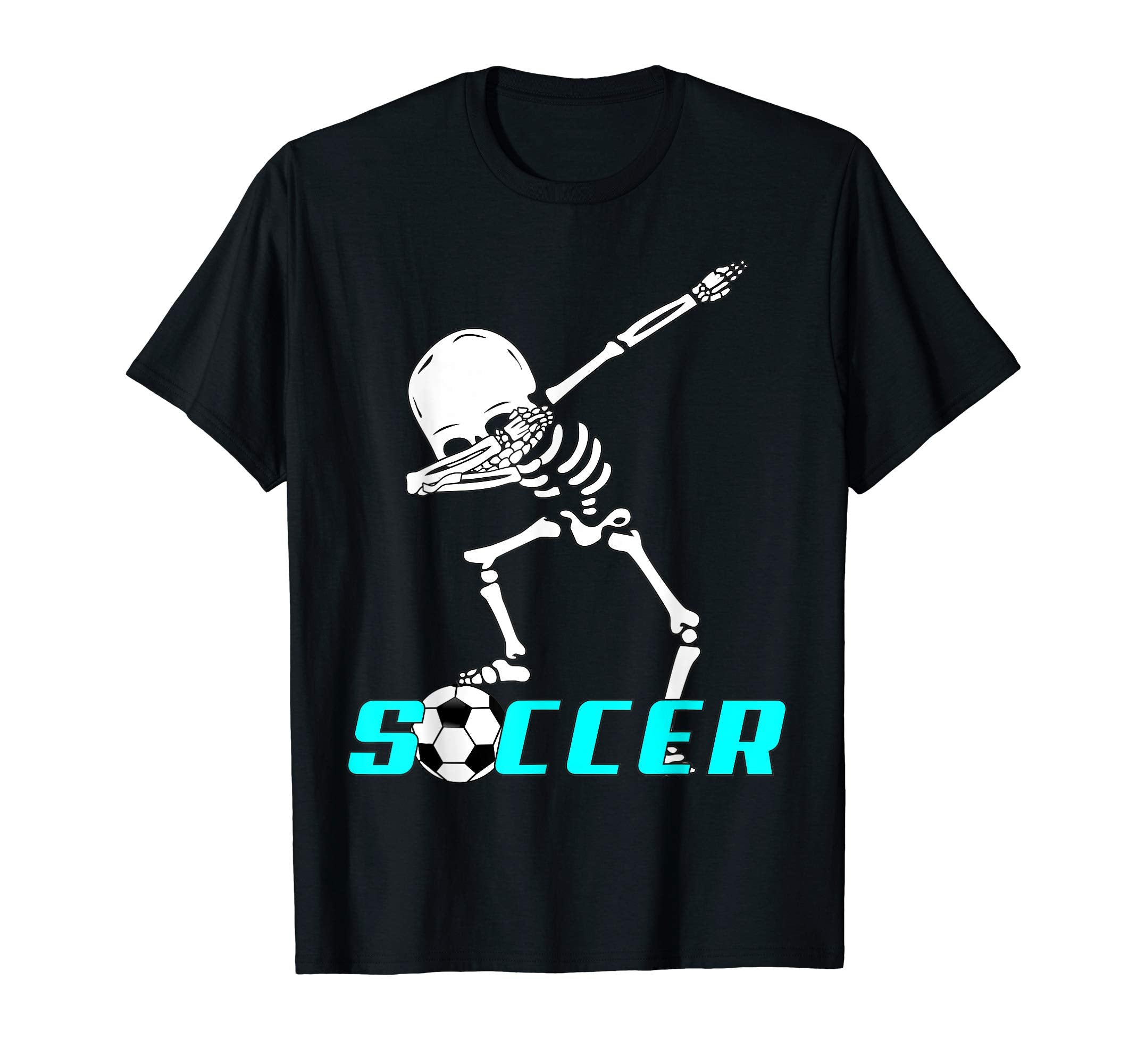 Dabbing Skeleton Soccer Halloween T-Shirt - Novelty Apparel for Adults - T-Shirt, Sweatshirt, Hoodie