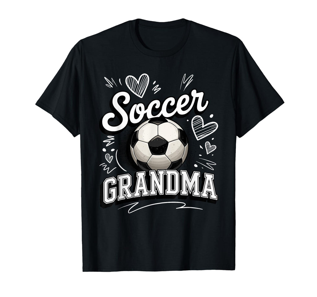 Soccer Grandma Heart Ball Stadium T-Shirt - Unique Graphic Men Women - T-Shirt, Sweatshirt, Hoodie