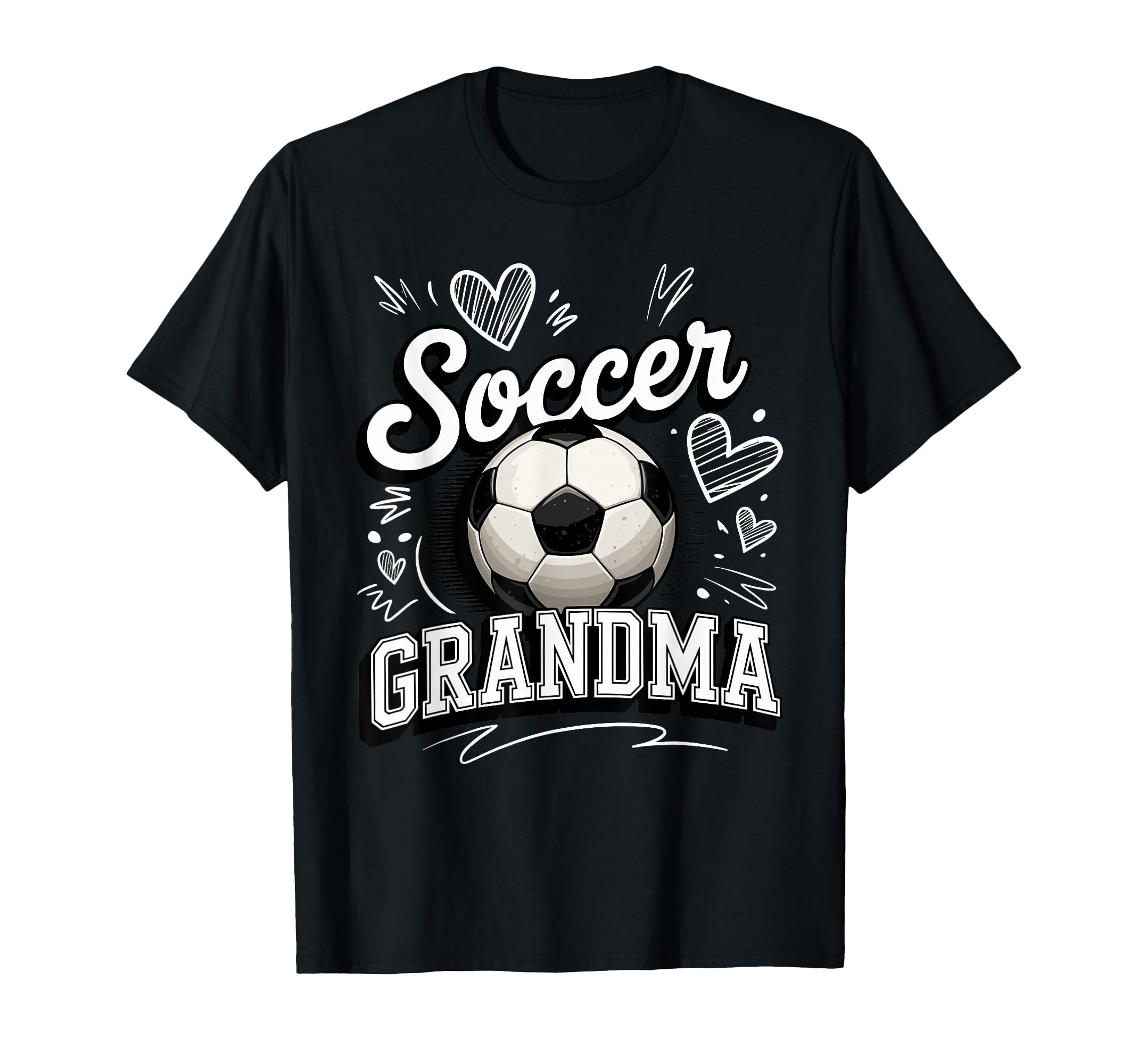 Soccer Grandma Heart Ball Stadium T-Shirt - Unique Graphic Men Women - T-Shirt, Sweatshirt, Hoodie