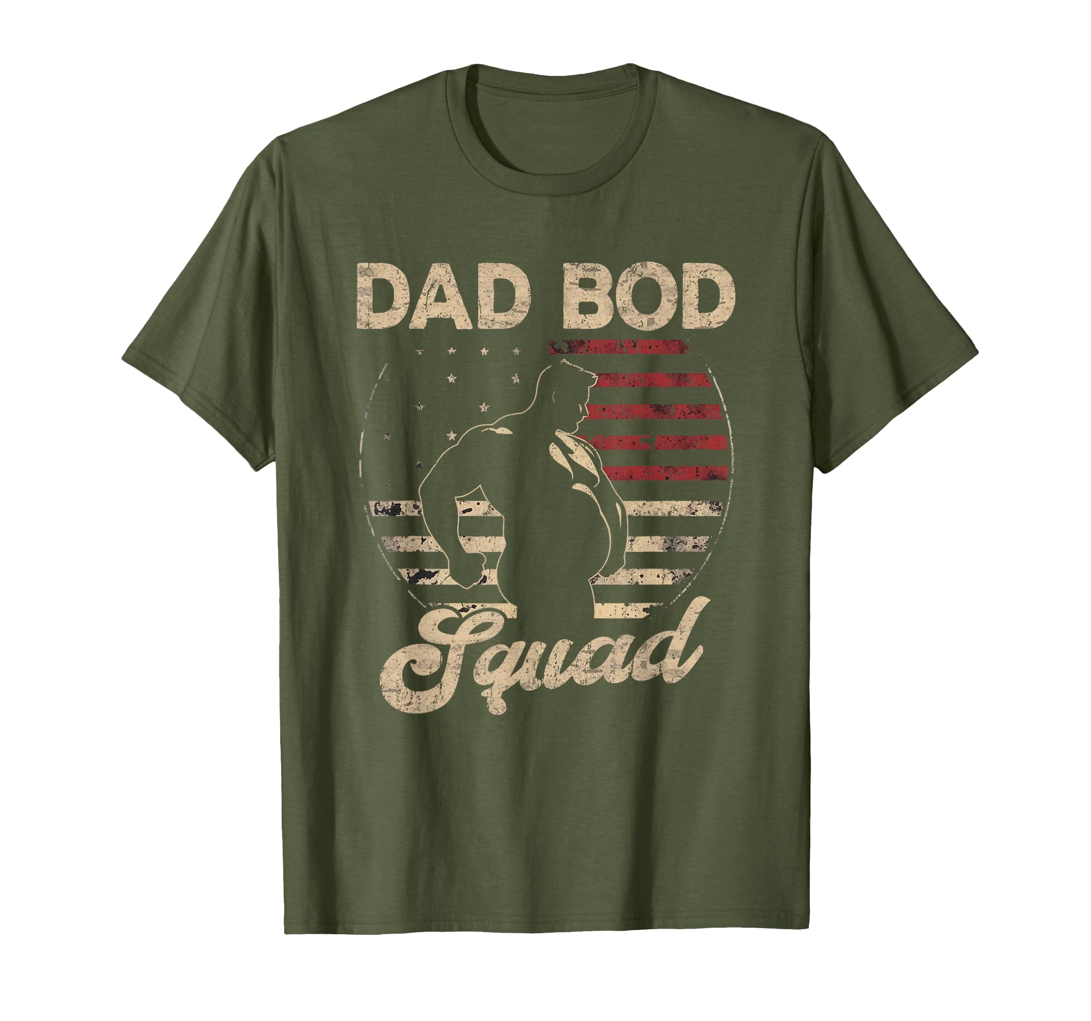 Dad Bod Squad Flag Us Beer Belly Posing T-Shirt - Aesthetic Graphic Unisex - T-Shirt, Sweatshirt, Hoodie