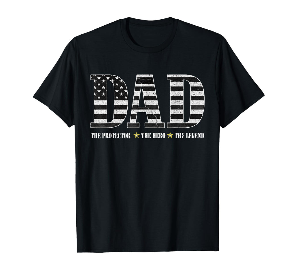 Dad Protector Hero Legend American T-Shirt - Minimalist Print for Adults - T-Shirt, Sweatshirt, Hoodie
