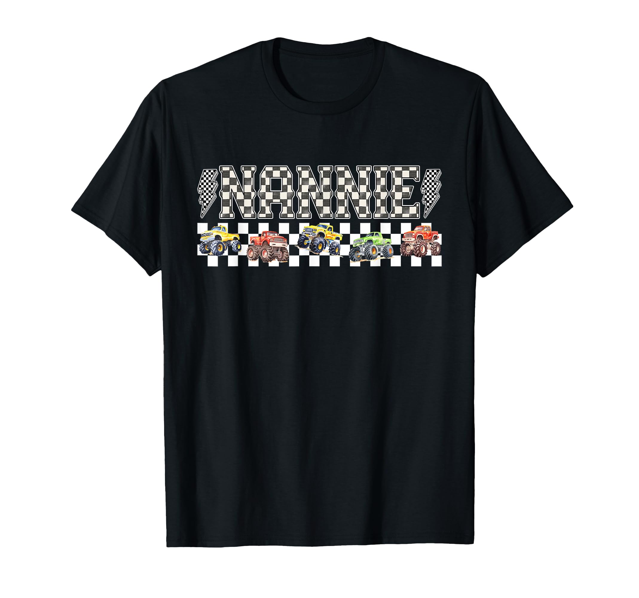 Nannie Monster Truck Family Crew T-Shirt - Graphic Print for Adults - T-Shirt, Sweatshirt, Hoodie
