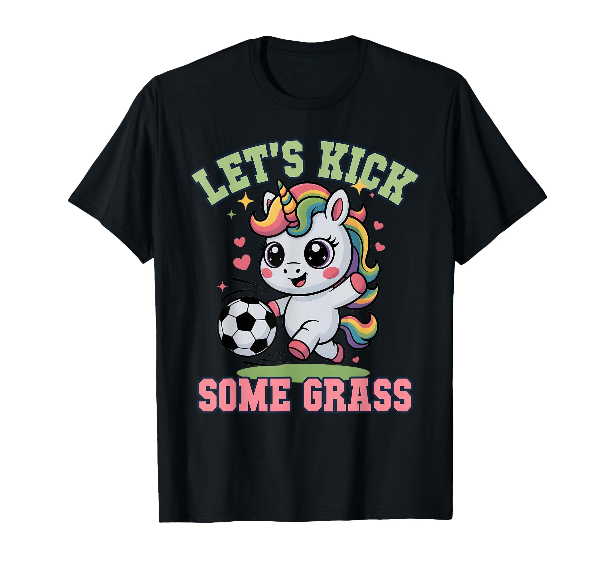 Funny Lets Kick Some Grass Soccer T-Shirt - Minimalist Print Unisex - T-Shirt, Sweatshirt, Hoodie