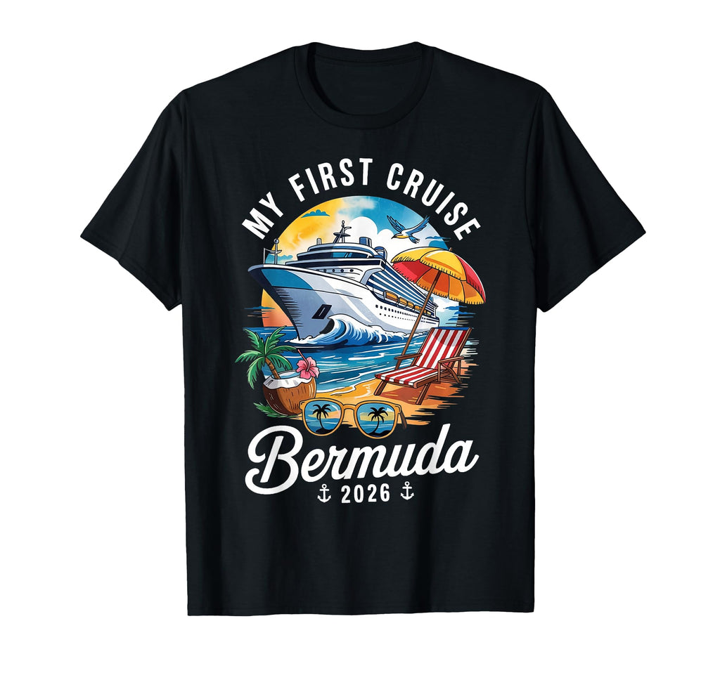 My First Cruise Bermuda 2026 Family T-Shirt - Custom Art Print Men Women - T-Shirt, Sweatshirt, Hoodie