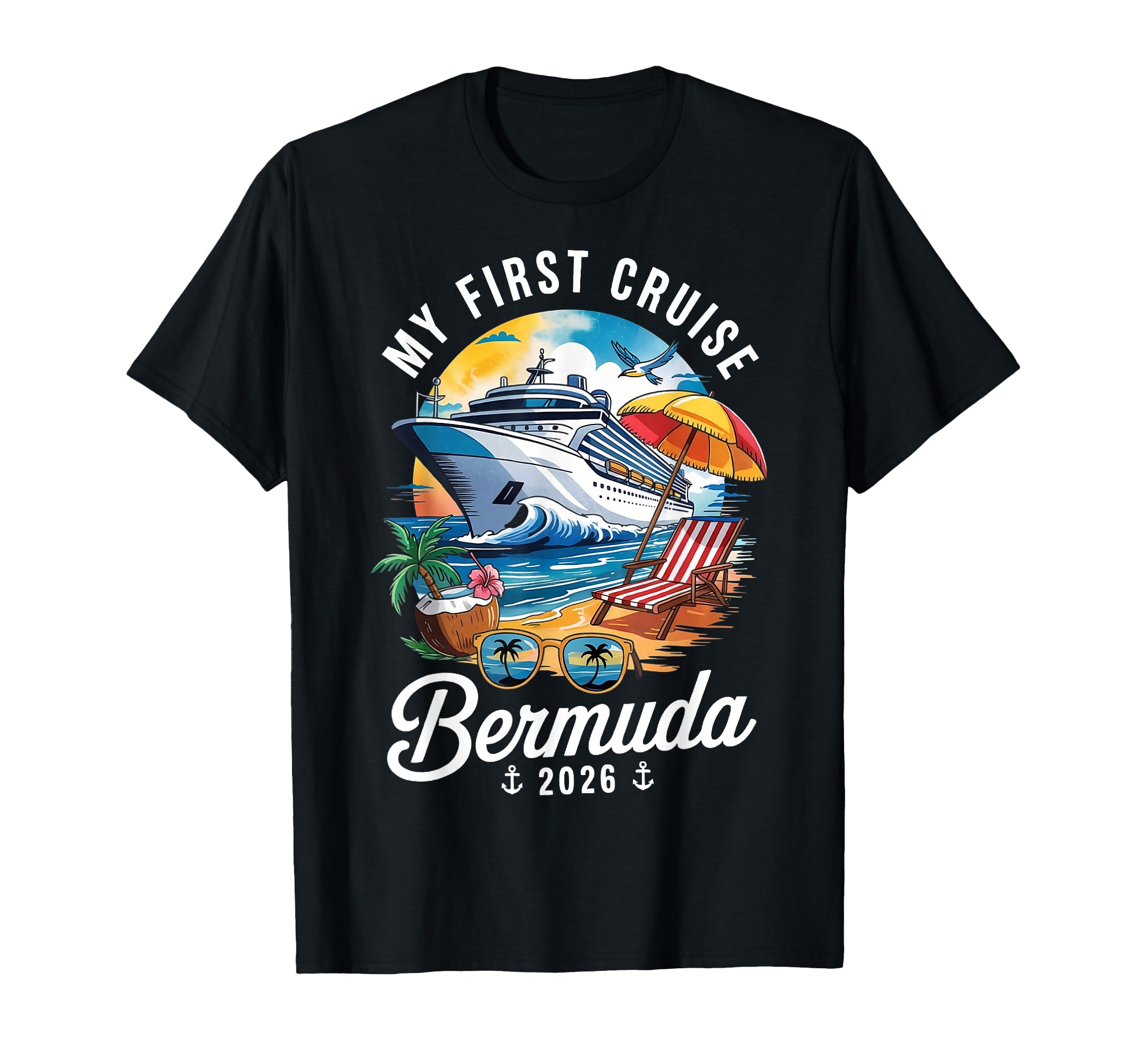 My First Cruise Bermuda 2026 Family T-Shirt - Custom Art Print Men Women - T-Shirt, Sweatshirt, Hoodie