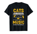 Rockin Music Cat Musician Cat Mum Dad T-Shirt - Streetwear Style Men Women - T-Shirt, Sweatshirt, Hoodie