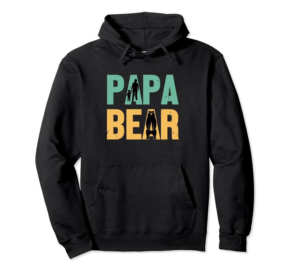 Papa Bear Dads Birthday Fathers Day Hoodie - Graphic Print for Adults - T-Shirt, Sweatshirt, Hoodie