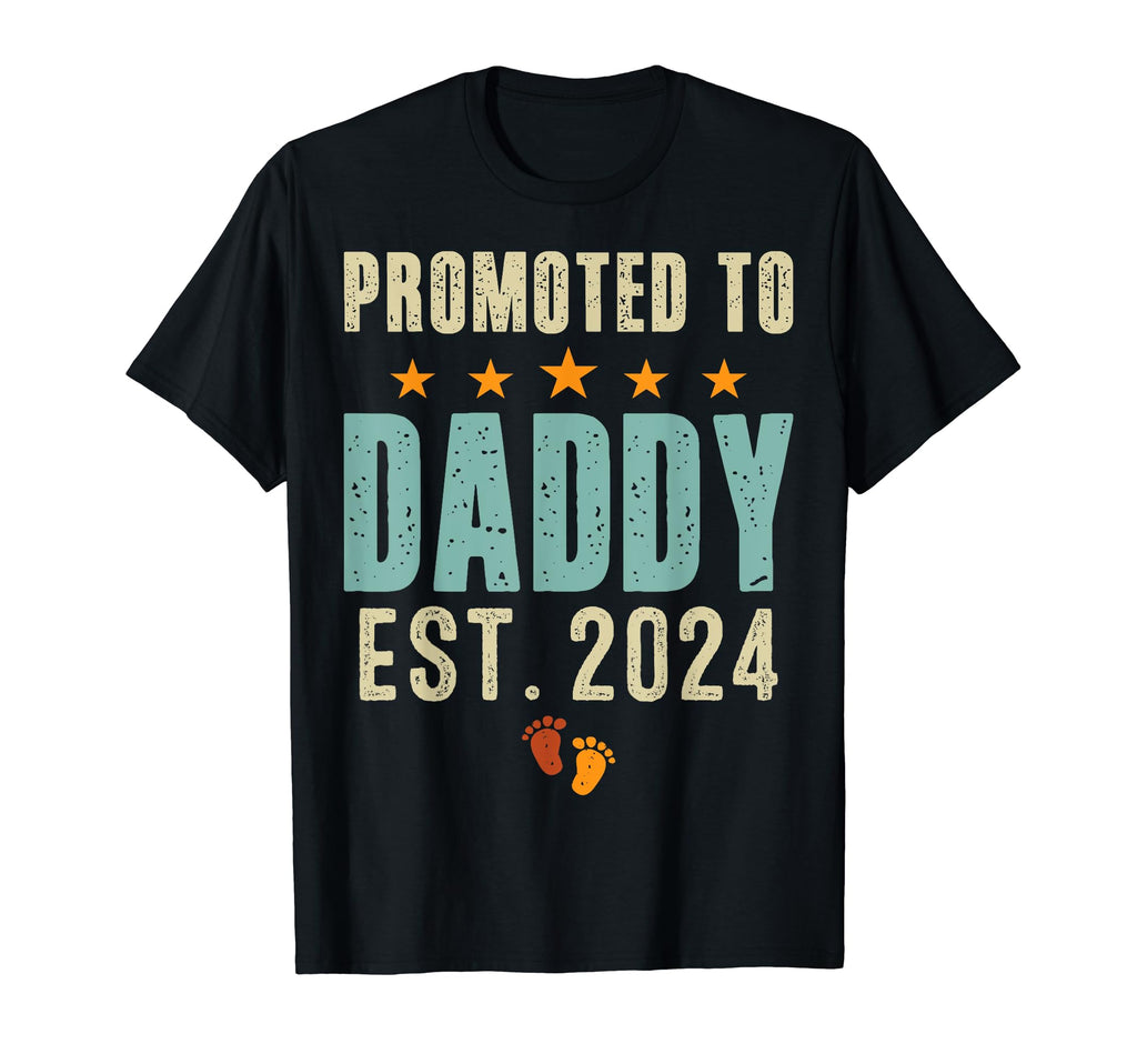 Promoted To Dad Est 2024 T-Shirt - Trendy Graphic for Adults - T-Shirt, Sweatshirt, Hoodie