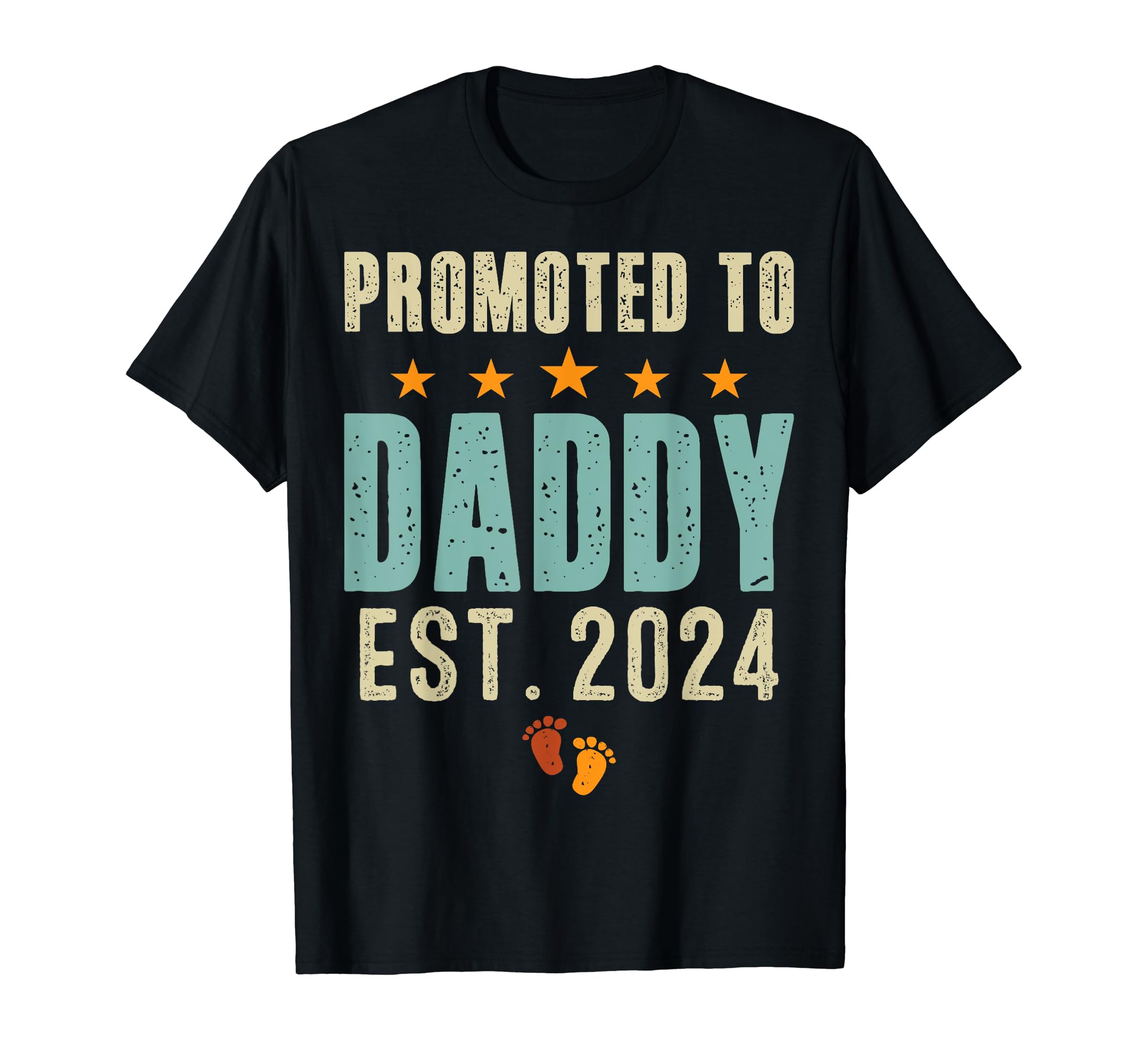 Promoted To Dad Est 2024 T-Shirt - Trendy Graphic for Adults - T-Shirt, Sweatshirt, Hoodie