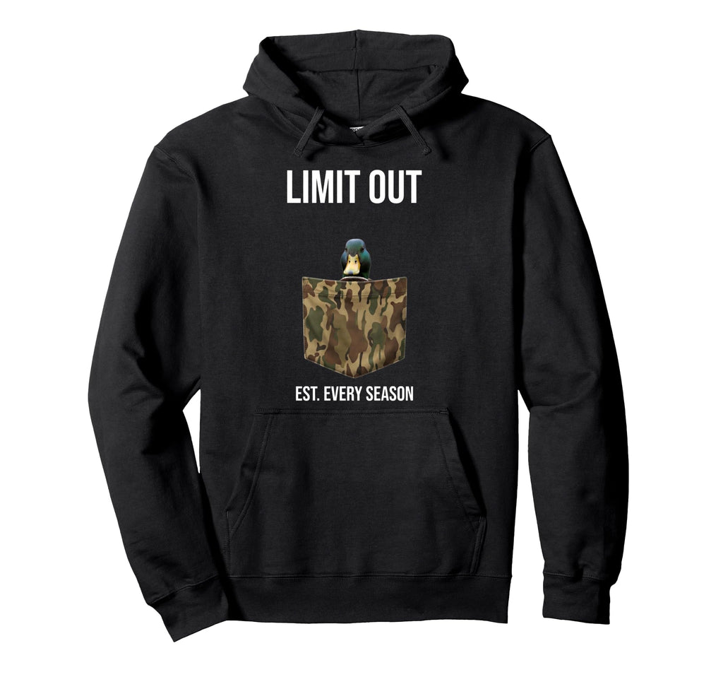 Duck Hunting Gifts Mallard Camo Pocket Limit Hoodie - Unique Graphic Unisex - T-Shirt, Sweatshirt, Hoodie