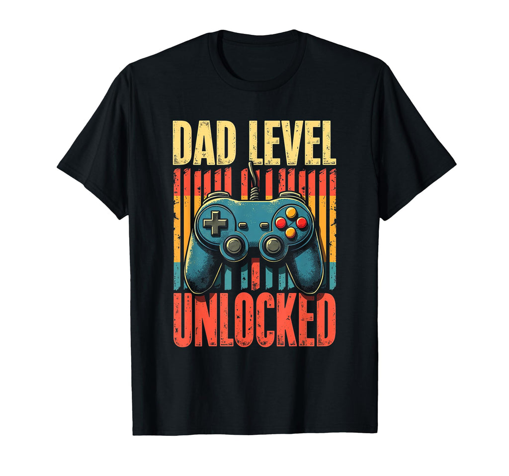 Dad Level Unlocked Funny Gamer Dad T-Shirt - Fun Novelty Design Men Women - T-Shirt, Sweatshirt, Hoodie