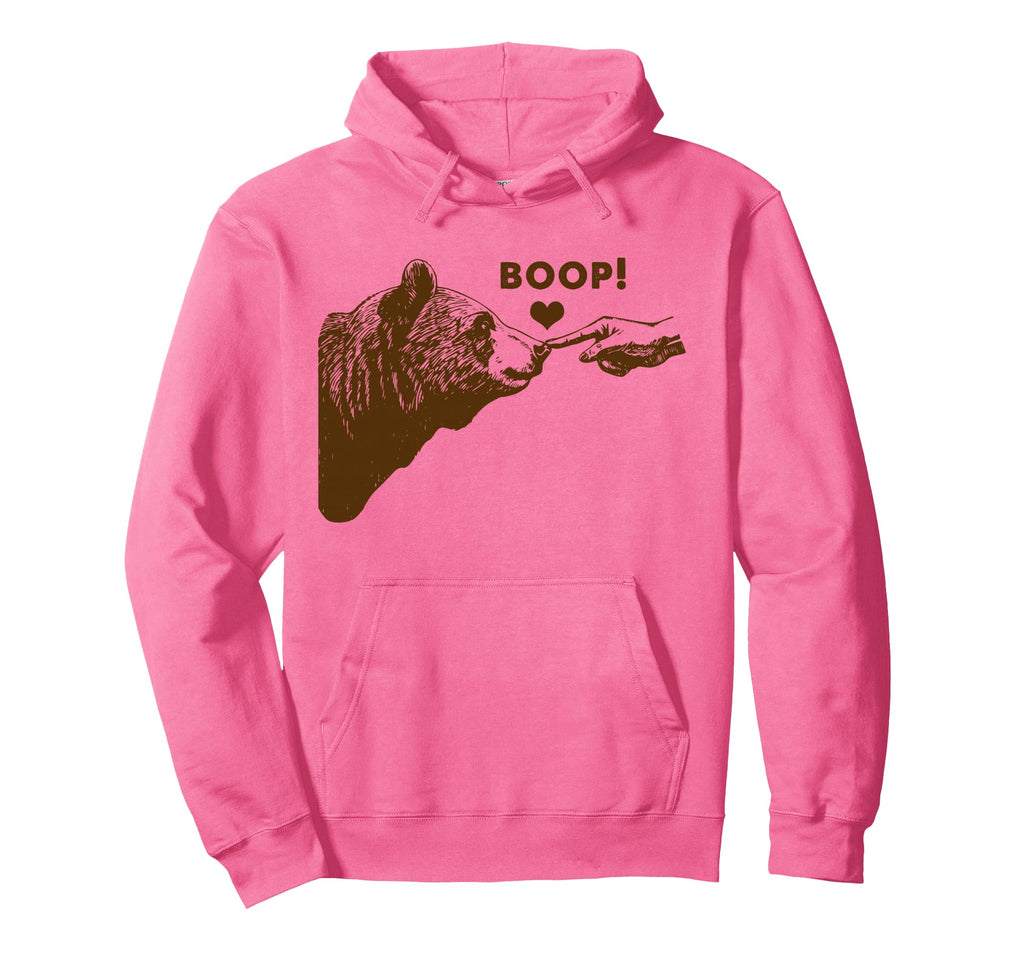Bear Finger Touching Nose Funny Boop Hoodie - Streetwear Style Men Women - T-Shirt, Sweatshirt, Hoodie