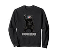 Papa Bear Grizzly Bear Rock Gesture Sweatshirt - Trendy Graphic Men Women - T-Shirt, Sweatshirt, Hoodie