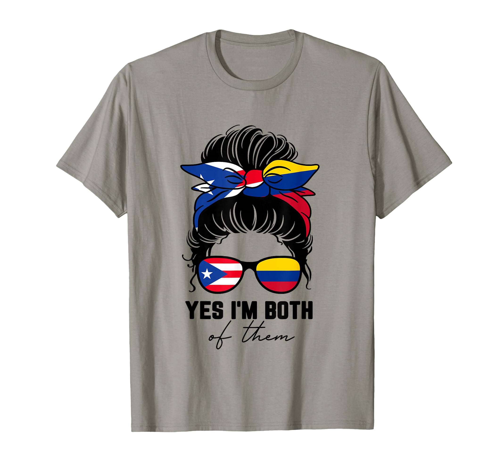 Half Puerto Rican Half Colombian T-Shirt - Casual Everyday Wear Unisex - T-Shirt, Sweatshirt, Hoodie