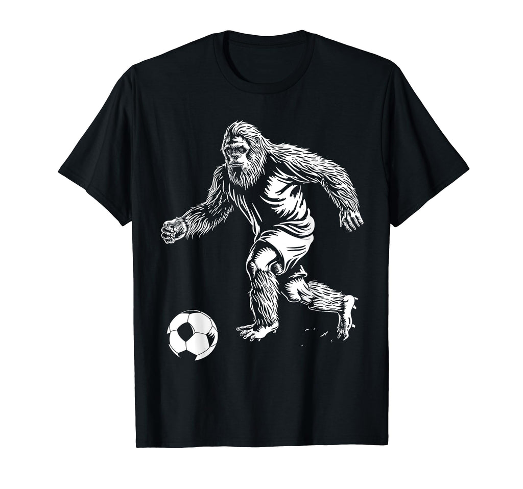 Bigfoot Playing Soccer Player Funny T-Shirt - Trendy Graphic for Adults - T-Shirt, Sweatshirt, Hoodie