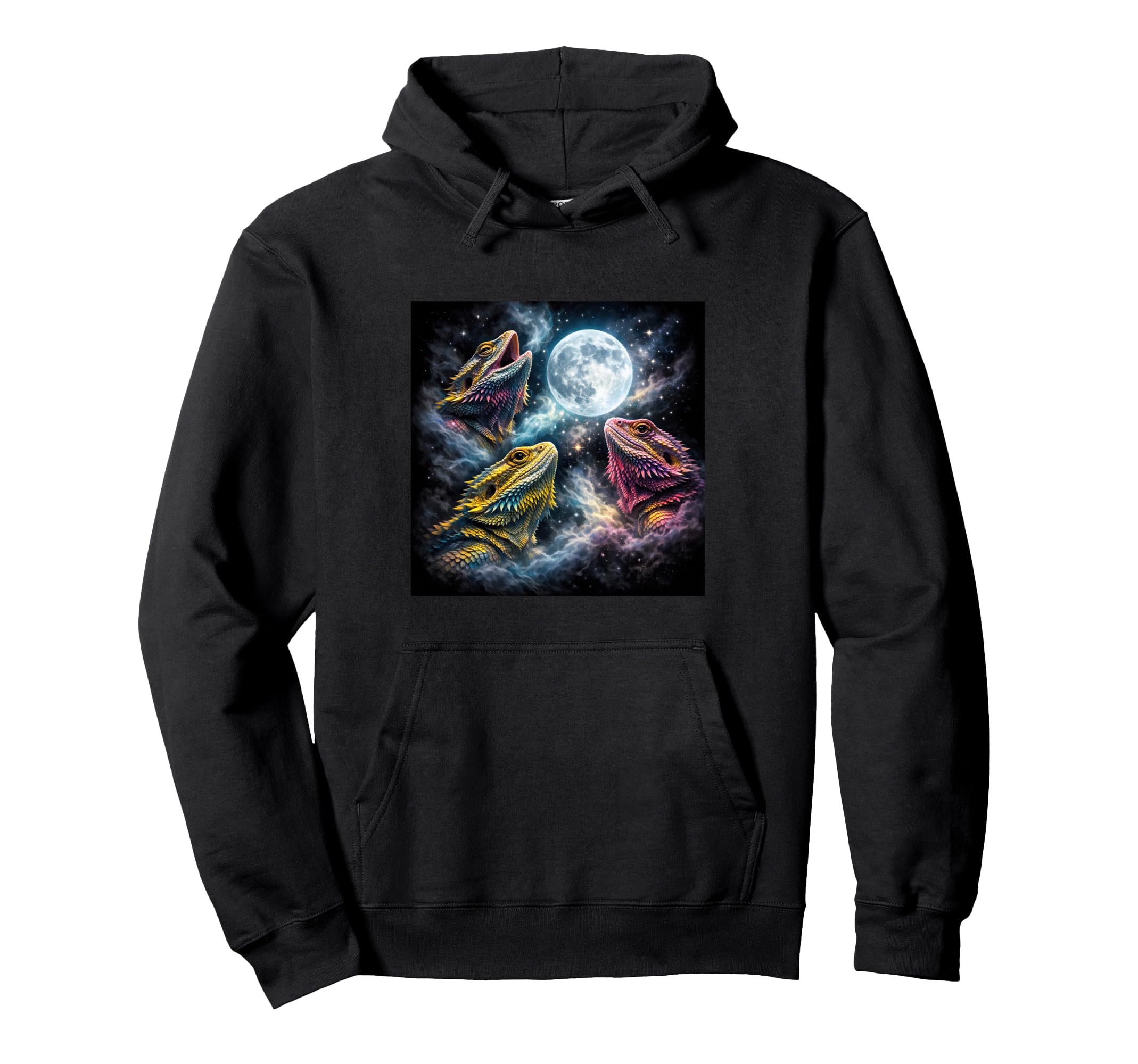 Bearded Dragon Mom Dad Funny 3 Howling Hoodie - Minimalist Print Men Women - T-Shirt, Sweatshirt, Hoodie