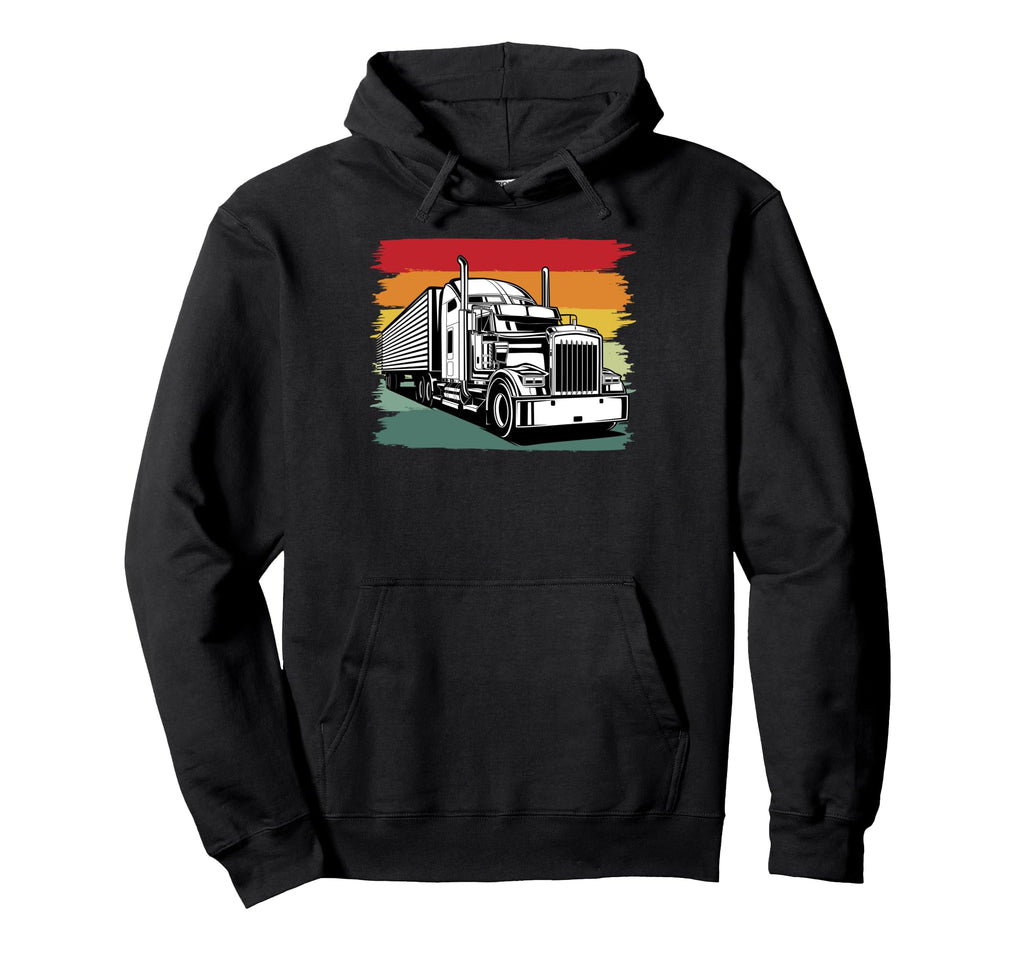 Truck Driver Art Dad Grandpa Trucking Hoodie - Novelty Apparel for Adults - T-Shirt, Sweatshirt, Hoodie