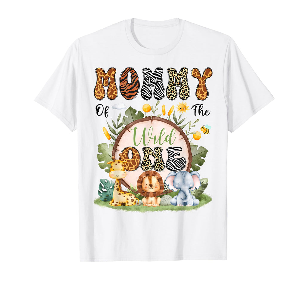 Mommy Wild One First Bday Safari T-Shirt - Aesthetic Graphic for Adults - T-Shirt, Sweatshirt, Hoodie